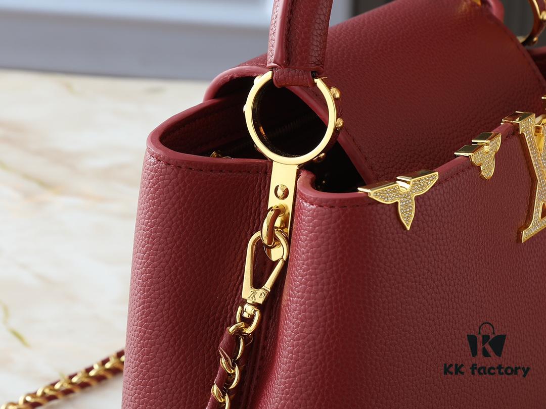 Guangzhou Stock Upgraded Original M24583 M24584 M24585 Gold-Tone Crystal Flower Crown Capucines Handbag