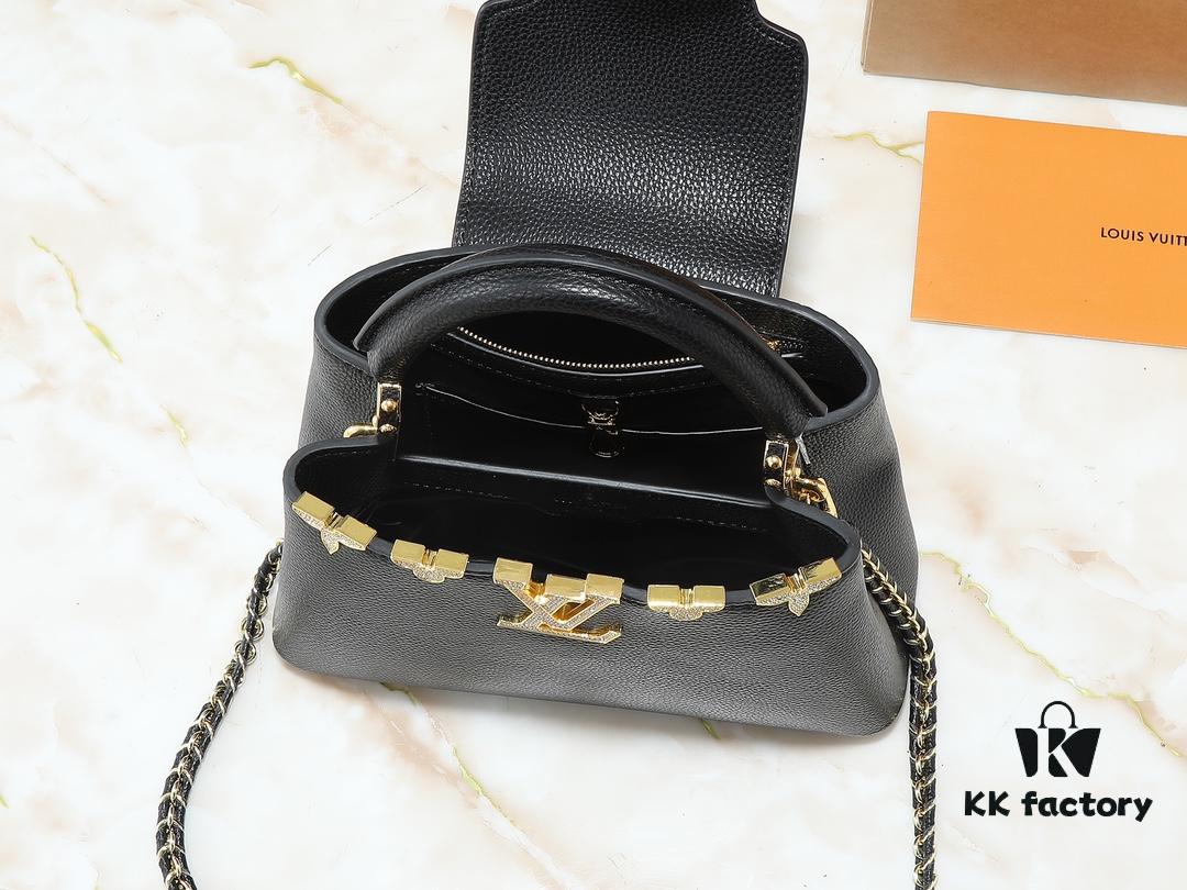 Guangzhou Stock Upgraded Original M24583 M24584 M24585 Gold-Tone Crystal Flower Crown Capucines Handbag