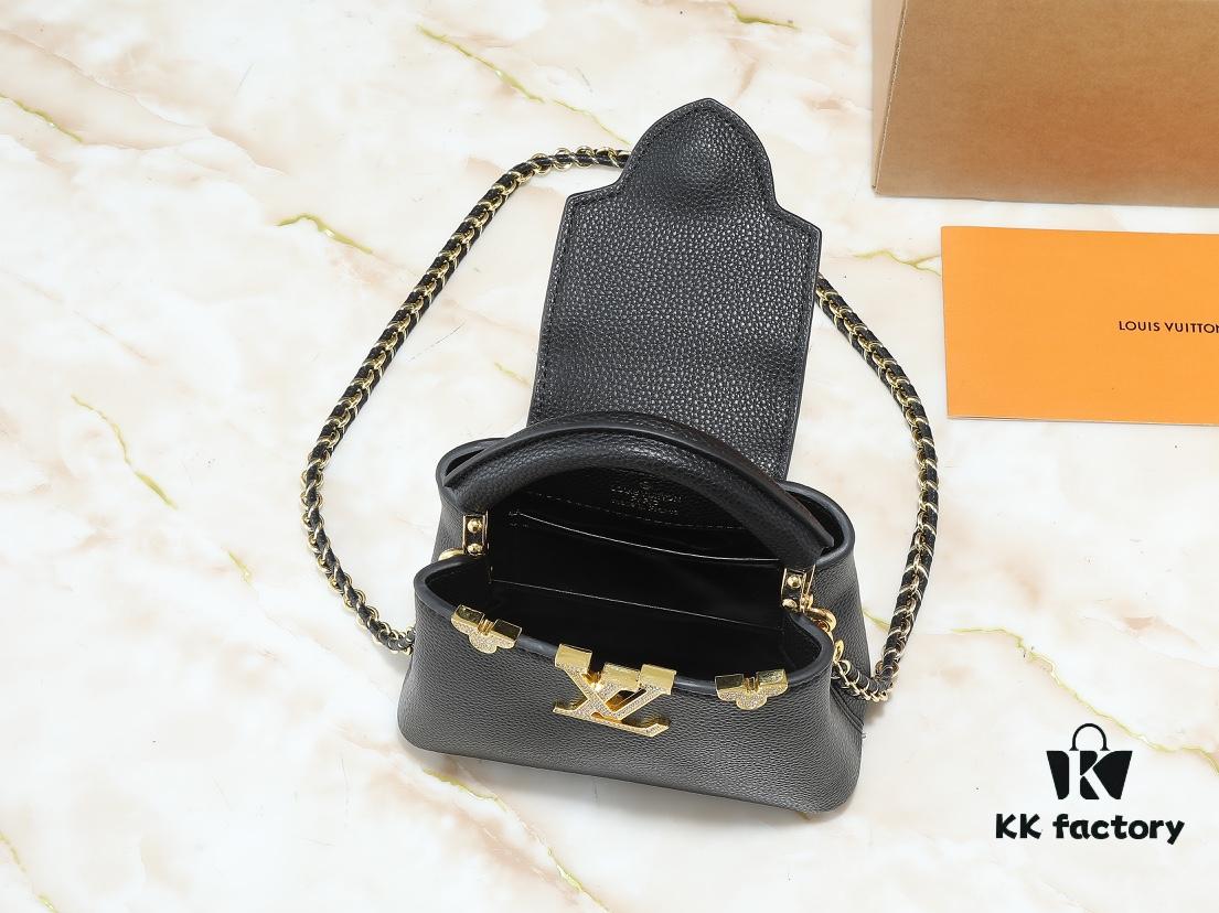 Guangzhou Stock Upgraded Original M24583 M24584 M24585 Gold-Tone Crystal Flower Crown Capucines Handbag