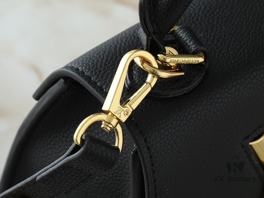 Upgraded Original M21590 M59090 Twist One Handle BB Bag Crafted from Deep-Dyed Taurillon Leather with Top Single Handle and Iconic LV Twist Lock Flap, Contrasting Leather Lining Adds a Touch of Fashion, Ideal for Crossbody, Shoulder, or Hand Carry