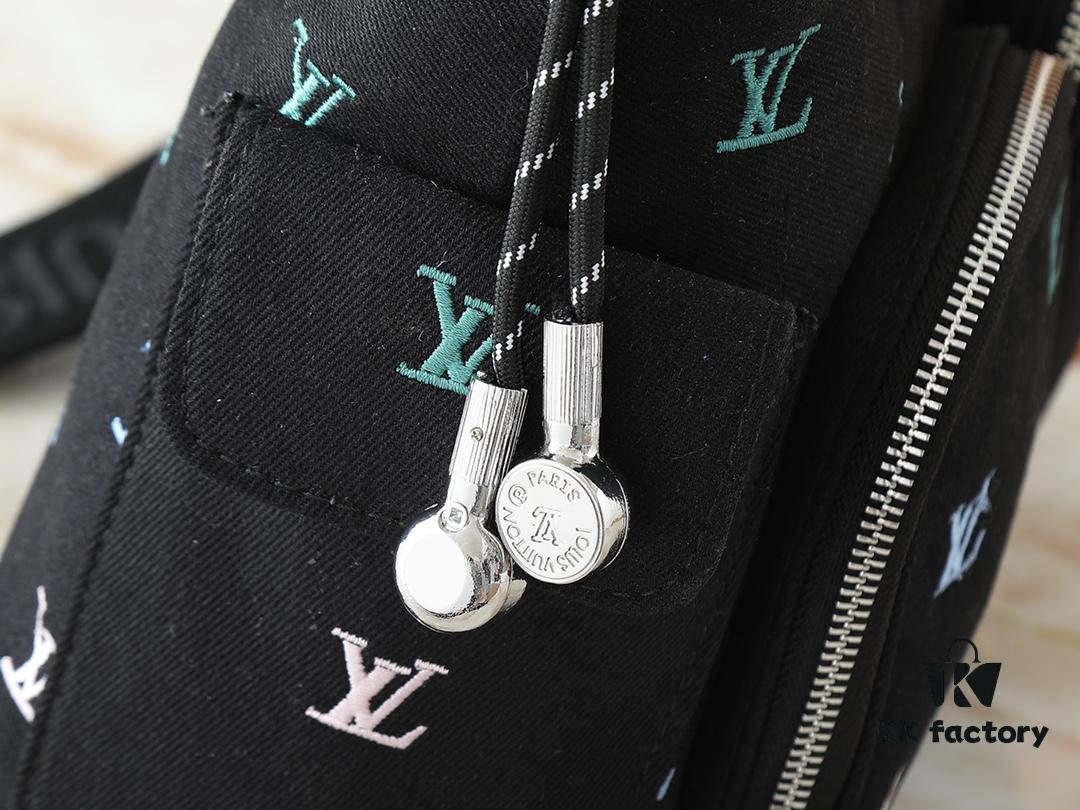 Upgraded Original M13938 Embroidered Black M14778 Pressed Black, M12697 Full Leather Khaki Monogram Bag