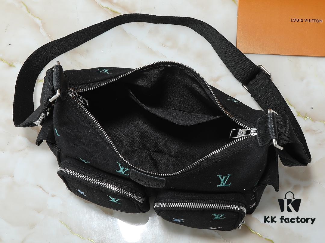 Upgraded Original M13938 Embroidered Black M14778 Pressed Black, M12697 Full Leather Khaki Monogram Bag