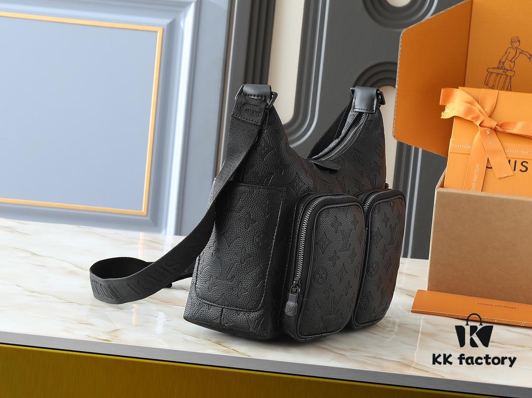 Upgraded Original M13938 Embroidered Black M14778 Pressed Black, M12697 Full Leather Khaki Monogram Bag