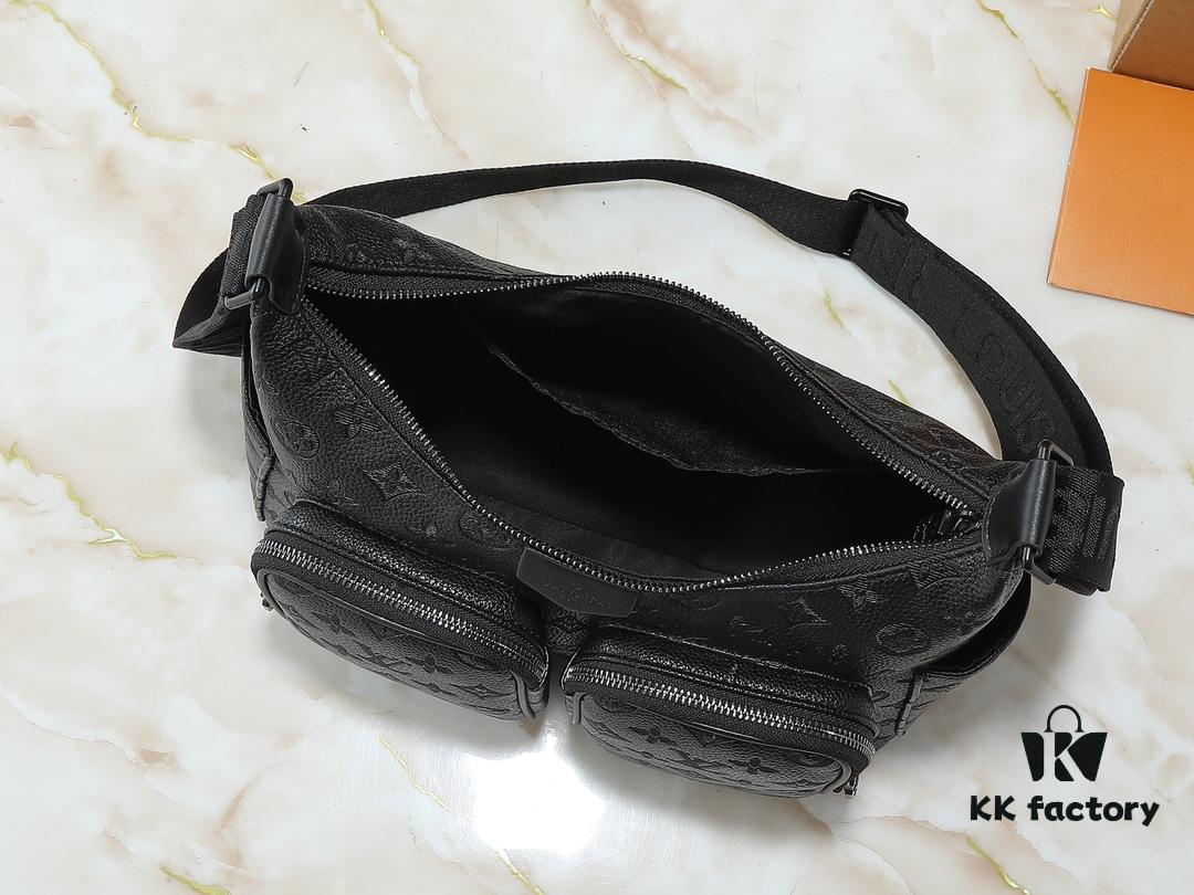 Upgraded Original M13938 Embroidered Black M14778 Pressed Black, M12697 Full Leather Khaki Monogram Bag