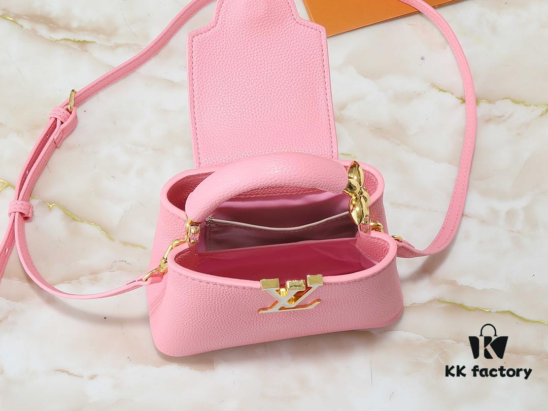 Mini Capucines Bag with Refined Monogram Flower on Handle