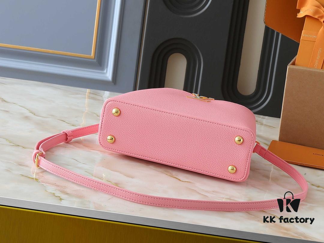 Mini Capucines Bag with Refined Monogram Flower on Handle