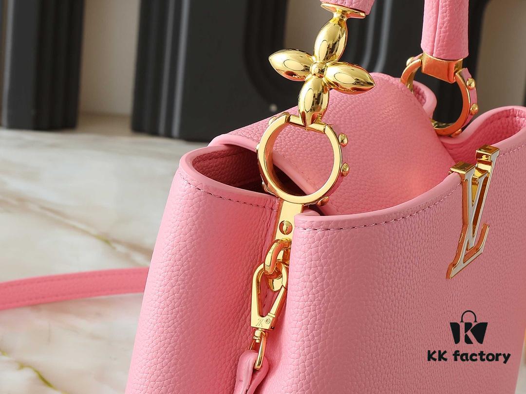 Mini Capucines Bag with Refined Monogram Flower on Handle