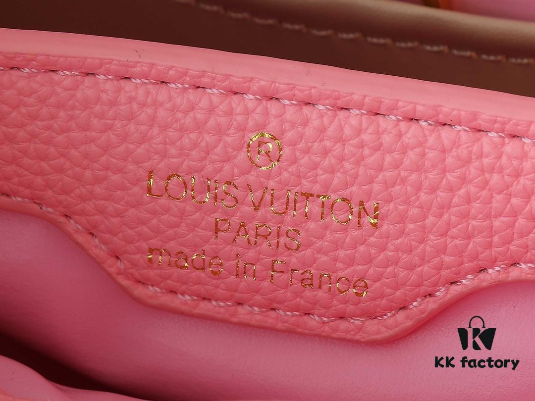 Mini Capucines Bag with Refined Monogram Flower on Handle