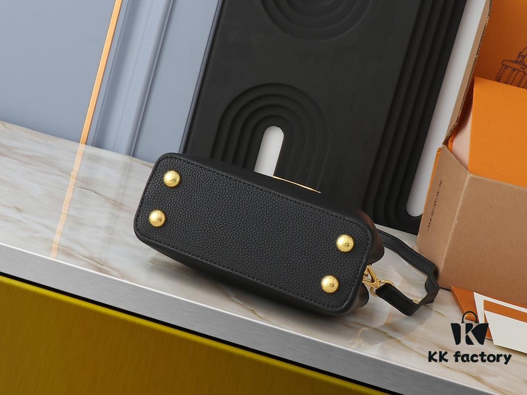 Mini Capucines Bag with Refined Monogram Flower on Handle