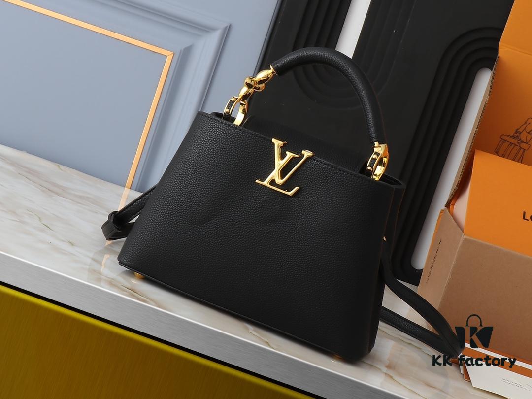 Mini Capucines Bag with Refined Monogram Flower on Handle