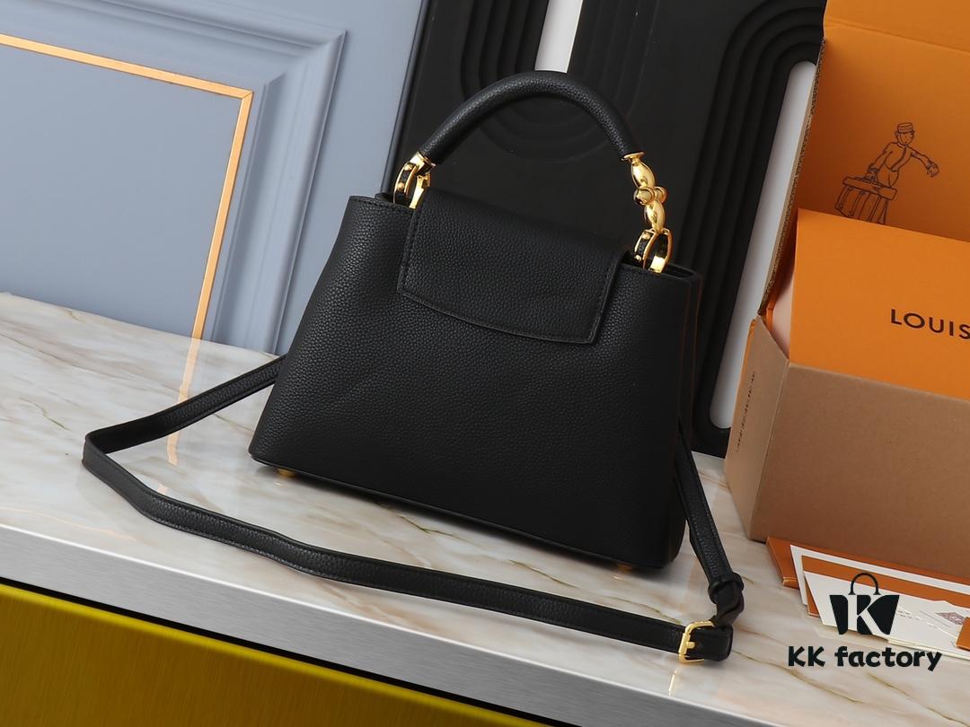 Mini Capucines Bag with Refined Monogram Flower on Handle