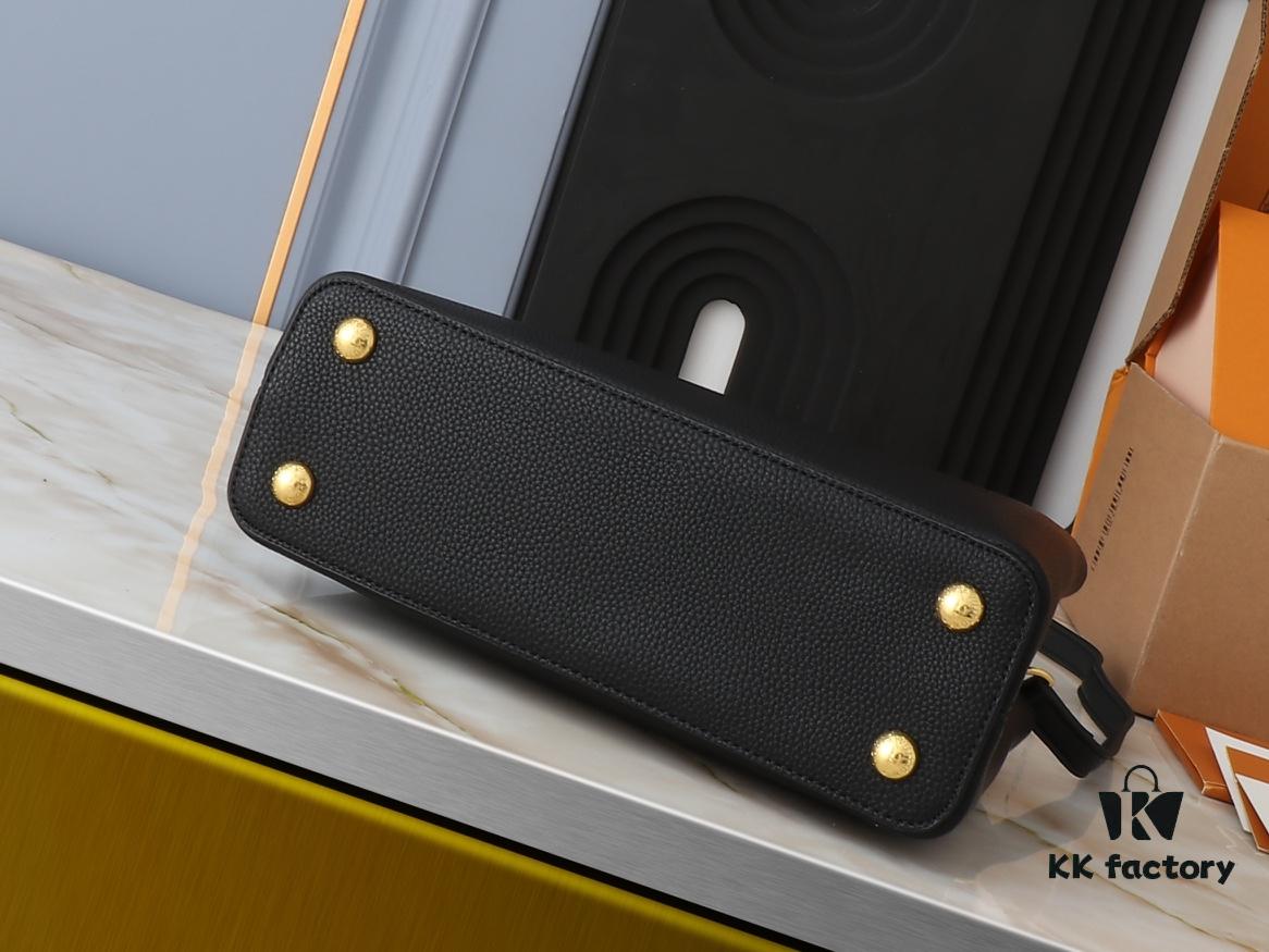 Mini Capucines Bag with Refined Monogram Flower on Handle