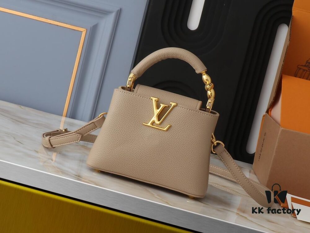 Mini Capucines Bag with Refined Monogram Flower on Handles