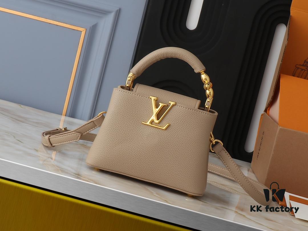 Mini Capucines Bag with Refined Monogram Flower on Handles