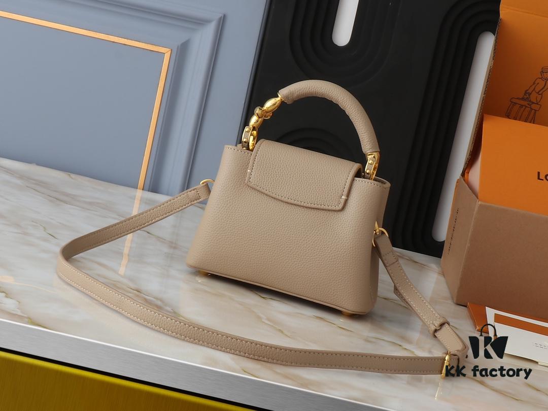 Mini Capucines Bag with Refined Monogram Flower on Handles