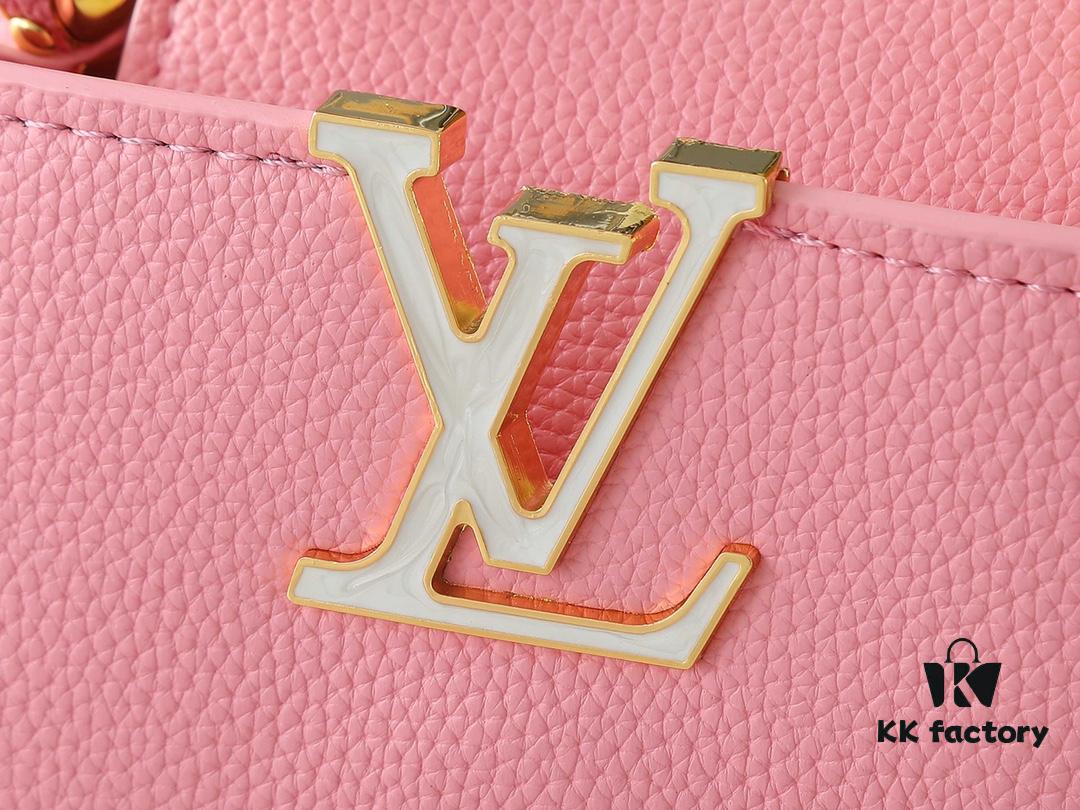 Mini Capucines Bag with Refined Monogram Flower on Handle