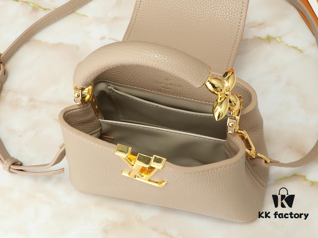 Mini Capucines Bag with Refined Monogram Flower on Handles