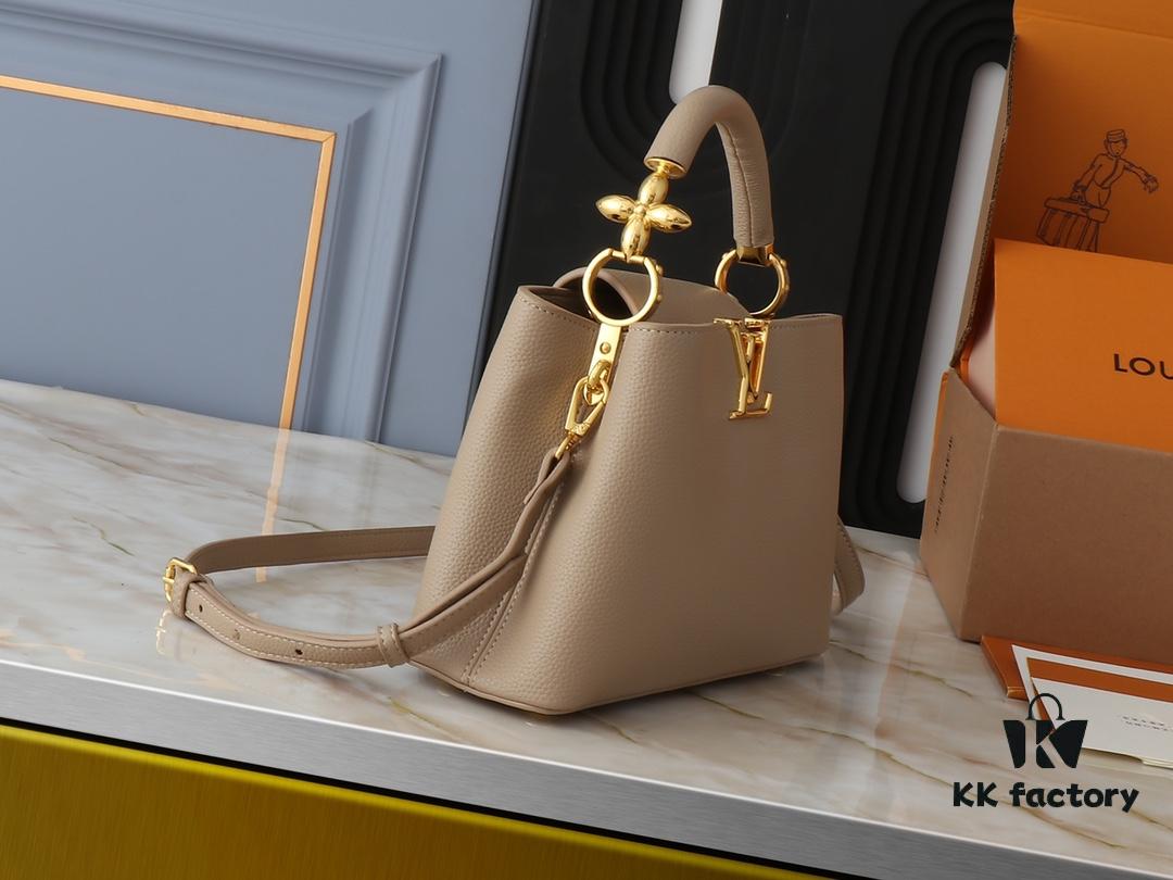 Mini Capucines Bag with Refined Monogram Flower on Handles