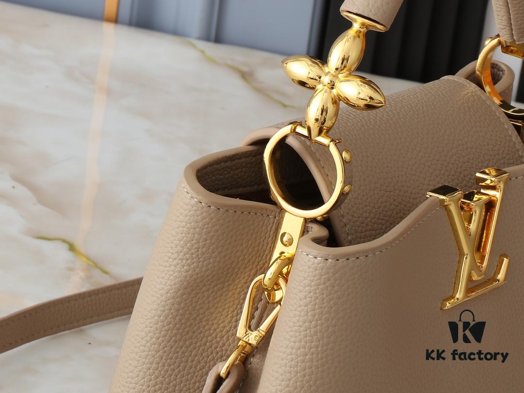 Mini Capucines Bag with Refined Monogram Flower on Handles