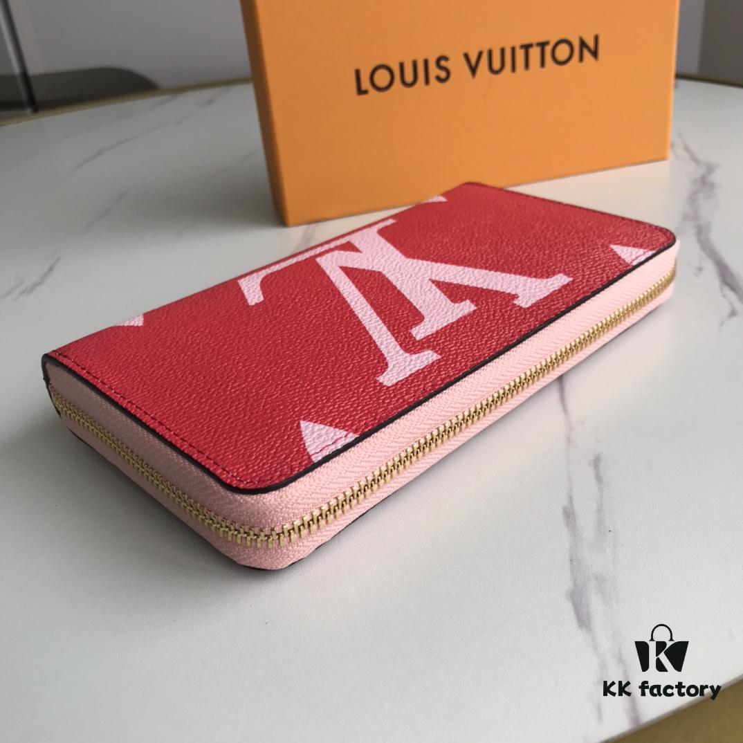 Top Quality Original 💎 M60017 Red and Pink Zippy Coin Purse, Monogram Canvas Zip-around Wallet