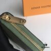 Top Quality Original 💎 M60017 Green and White ZIppy Coin Purse, Monogram Canvas Zip-around Wallet