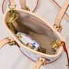 M81489 M13619 LV Longshang Village White Tricolor Upgrade Nano Bucket Bag from Match Series