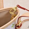 M81489 M13619 LV Longshang Village White Tricolor Upgrade Nano Bucket Bag from Match Series