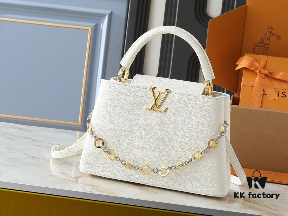 Upgraded Original Version M12935 M12936 M12937 M12938 Capucines Medium Handbag from Chain On You Collection