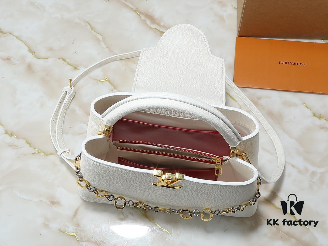 Upgraded Original Version M12935 M12936 M12937 M12938 Capucines Medium Handbag from Chain On You Collection