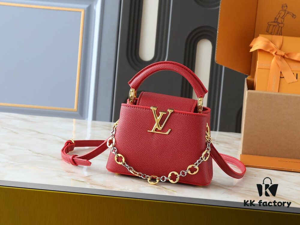 Upgraded Original M12935 M12936 M12937 M12938 Capucines Mini Bag from Capucines Chain On You Collection