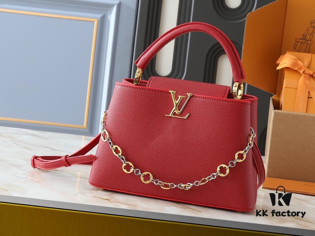 Upgraded Original Version M12935 M12936 M12937 M12938 Capucines Medium Handbag from Chain On You Collection