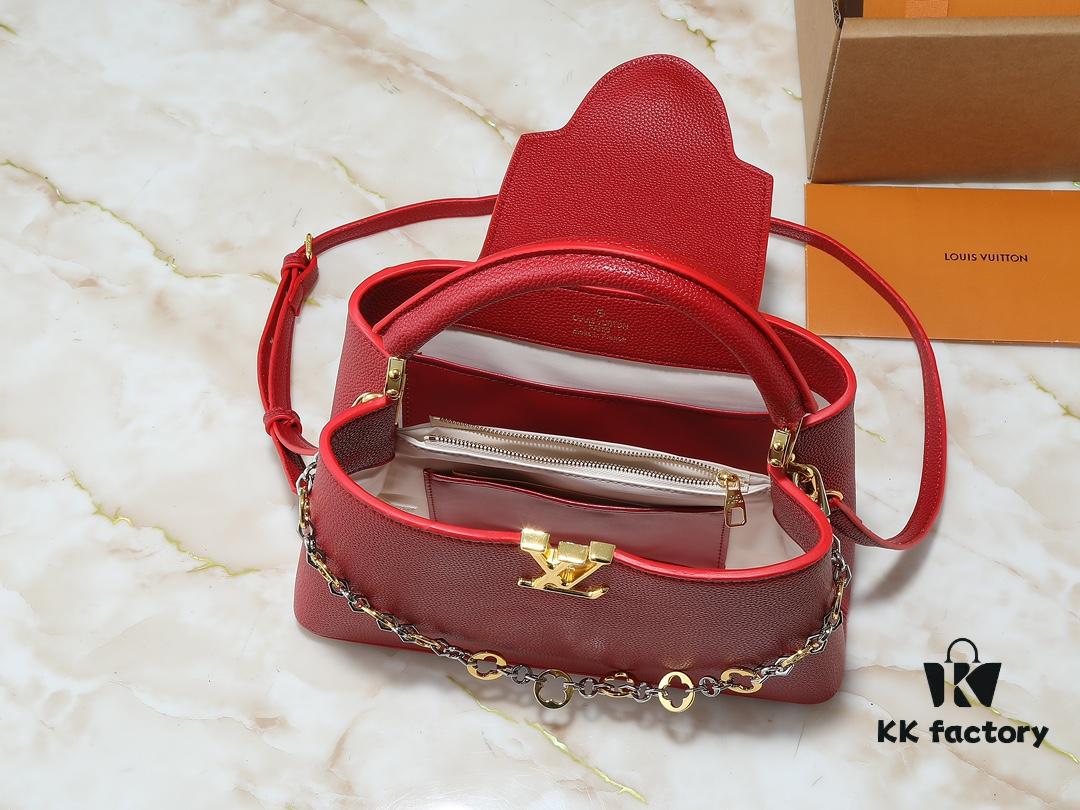 Upgraded Original Version M12935 M12936 M12937 M12938 Capucines Medium Handbag from Chain On You Collection