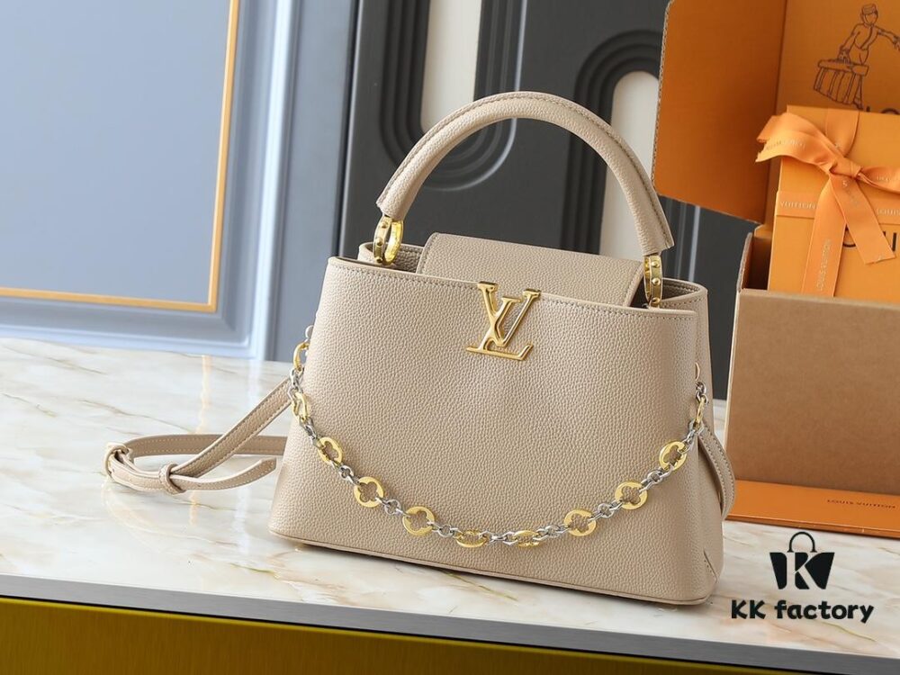 Upgraded Original Version M12935 M12936 M12937 M12938 Capucines Medium Handbag from Chain On You Collection