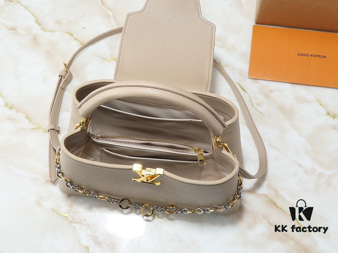 Upgraded Original Version M12935 M12936 M12937 M12938 Capucines Medium Handbag from Chain On You Collection