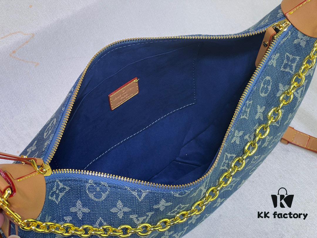 Upgraded Version ⬇️ M46311 Denim Jean Large Moon Bag Lv Marel Vintage Handbag
