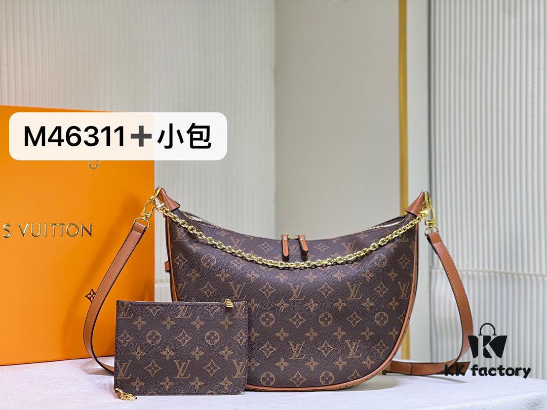 Upgraded Version ⬇️ M46311 Large Moon Bag Classic Monogram with Yellow Flower LV Marel Vintage Handbag