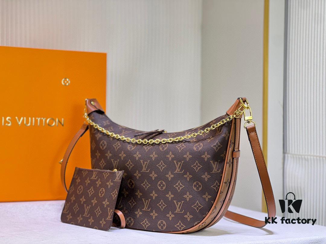 Upgraded Version ⬇️ M46311 Large Moon Bag Classic Monogram with Yellow Flower LV Marel Vintage Handbag