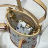 M81489 M13619 Lv➰ Longshang Village White Tricolor Upgrade Nano Bucket Bag