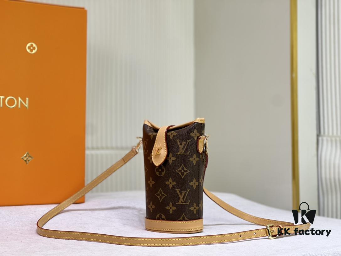 Quality Upgrade 🔥 Exclusive Real Shot M80874 Vintage Mini Ice Cream Cone Bag 2022 Latest Fold Me Mini with Magnetic Clasp Design, Incorporating LV Hardware Elements, Compact and Exquisite Unisex Leather Bag