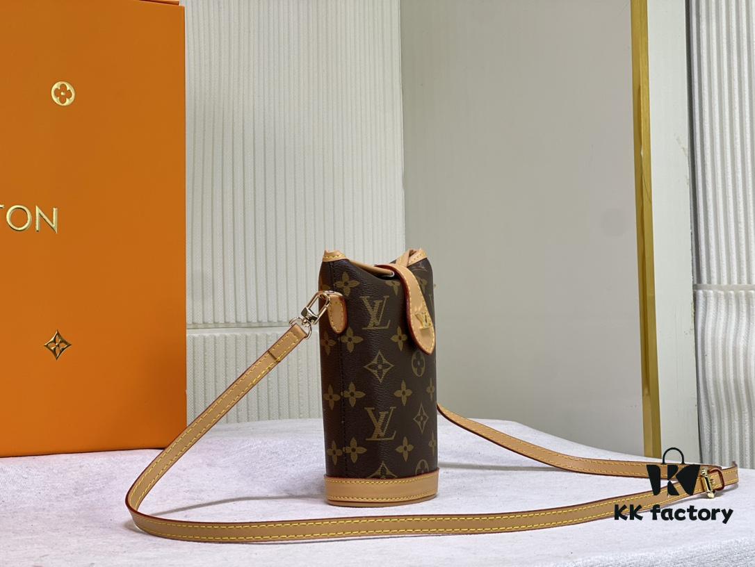 Quality Upgrade 🔥 Exclusive Real Shot M80874 Vintage Mini Ice Cream Cone Bag 2022 Latest Fold Me Mini with Magnetic Clasp Design, Incorporating LV Hardware Elements, Compact and Exquisite Unisex Leather Bag