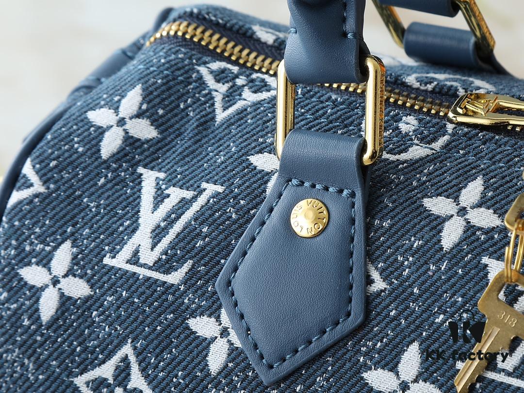 Upgraded Original M46736 M59273 M58947 M21464 M59609 Speedy Bandoulière 25 Handbag, Strikingly Reintroduced in the 2021 Fall Wild at Heart Capsule Collection, Featuring Oversized LV Letter Embossing on Monogram Empreinte Leather, with a Detachable Shoulder Strap Offering Crossbody Wear