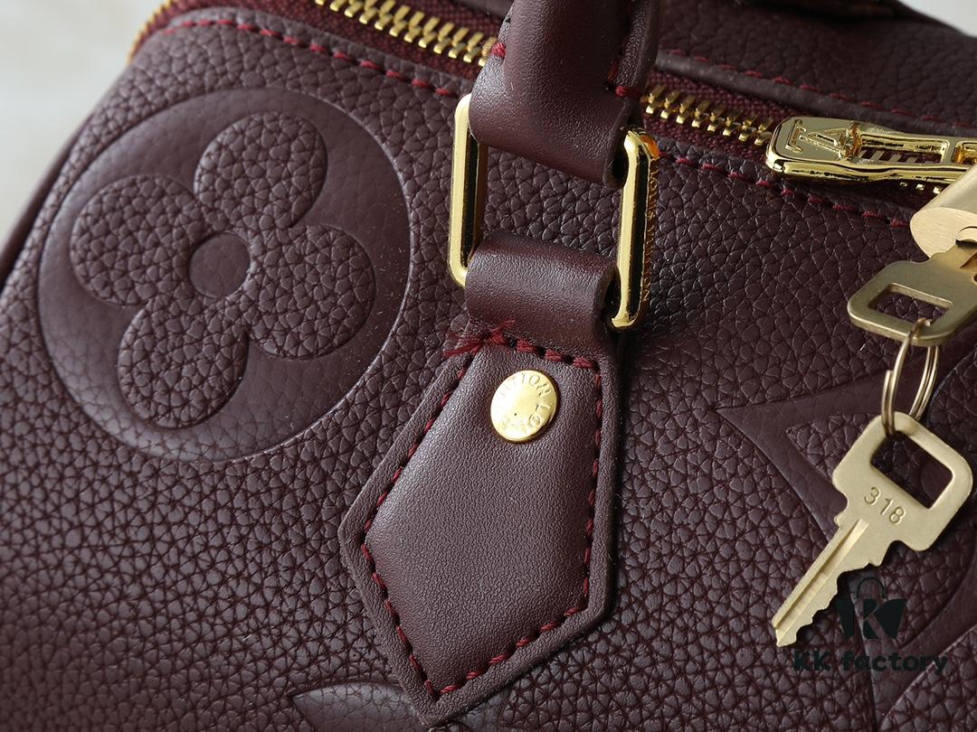 Upgraded Original M46736 M59273 M58947 M21464 M59609 Speedy Bandoulière 25 Handbag Reimagined in the 2021 Fall Wild at Heart Capsule Collection, Featuring Oversized LV Embossing on Monogram Empreinte Leather, with Detachable Strap for Crossbody Wear