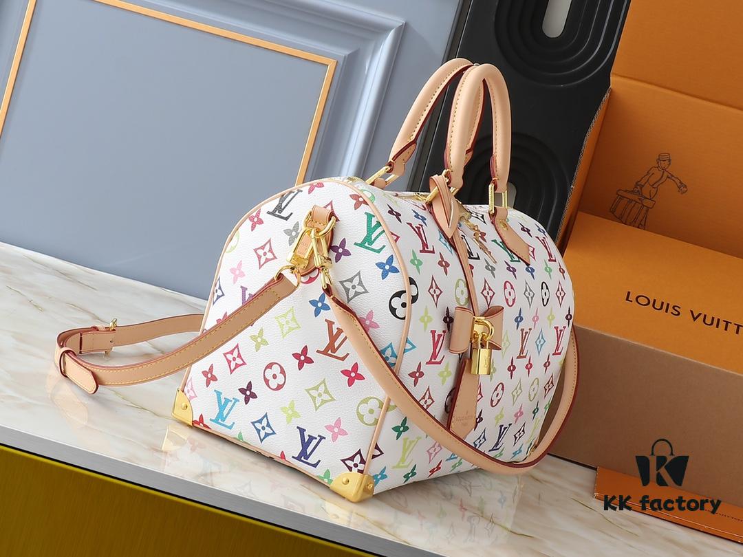 Upgraded Original M13805 M13257 M40391 LV x Murakami Collaboration Nano Speedy Handbag
