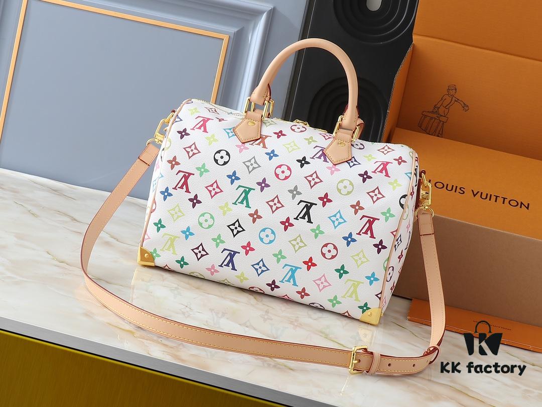 Upgraded Original M13805 M13257 M40391 LV x Murakami Collaboration Nano Speedy Handbag