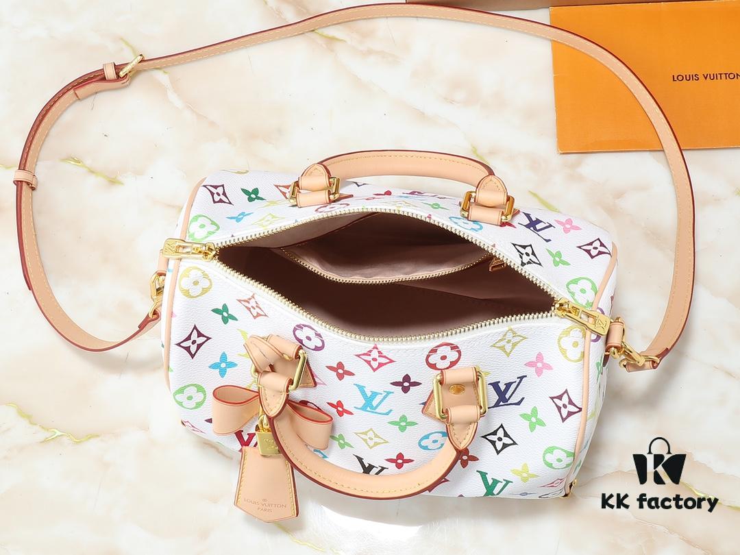 Upgraded Original M13805 M13257 M40390 LV x Murakami Collaboration Nano Speedy Bag