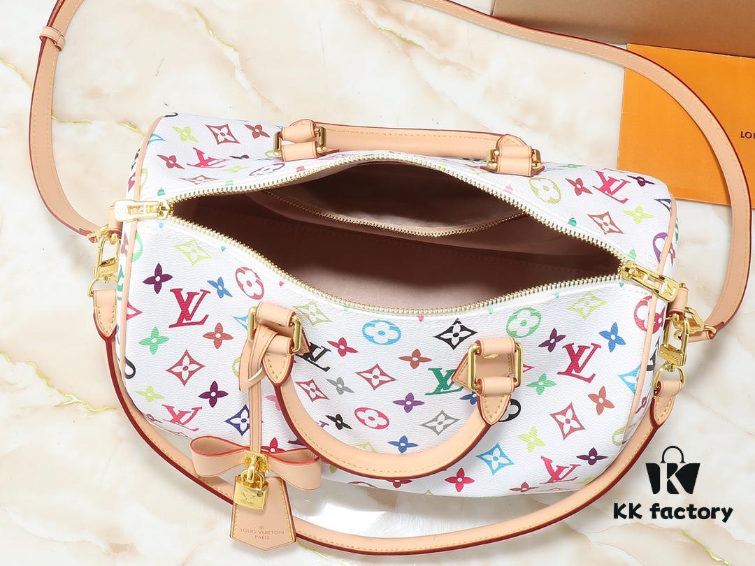 Upgraded Original M13805 M13257 M40391 LV x Murakami Collaboration Nano Speedy Handbag