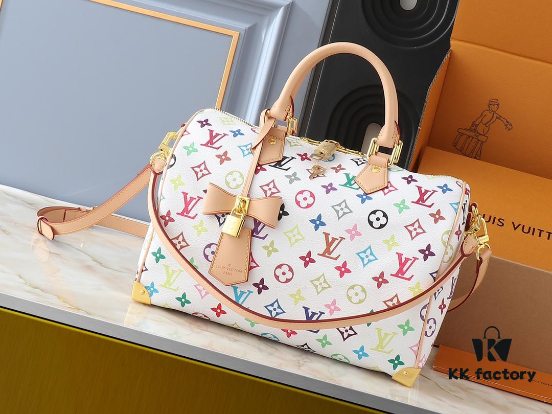 Upgraded Original M13805 M13257 M40391 LV x Murakami Collaboration Nano Speedy Handbag