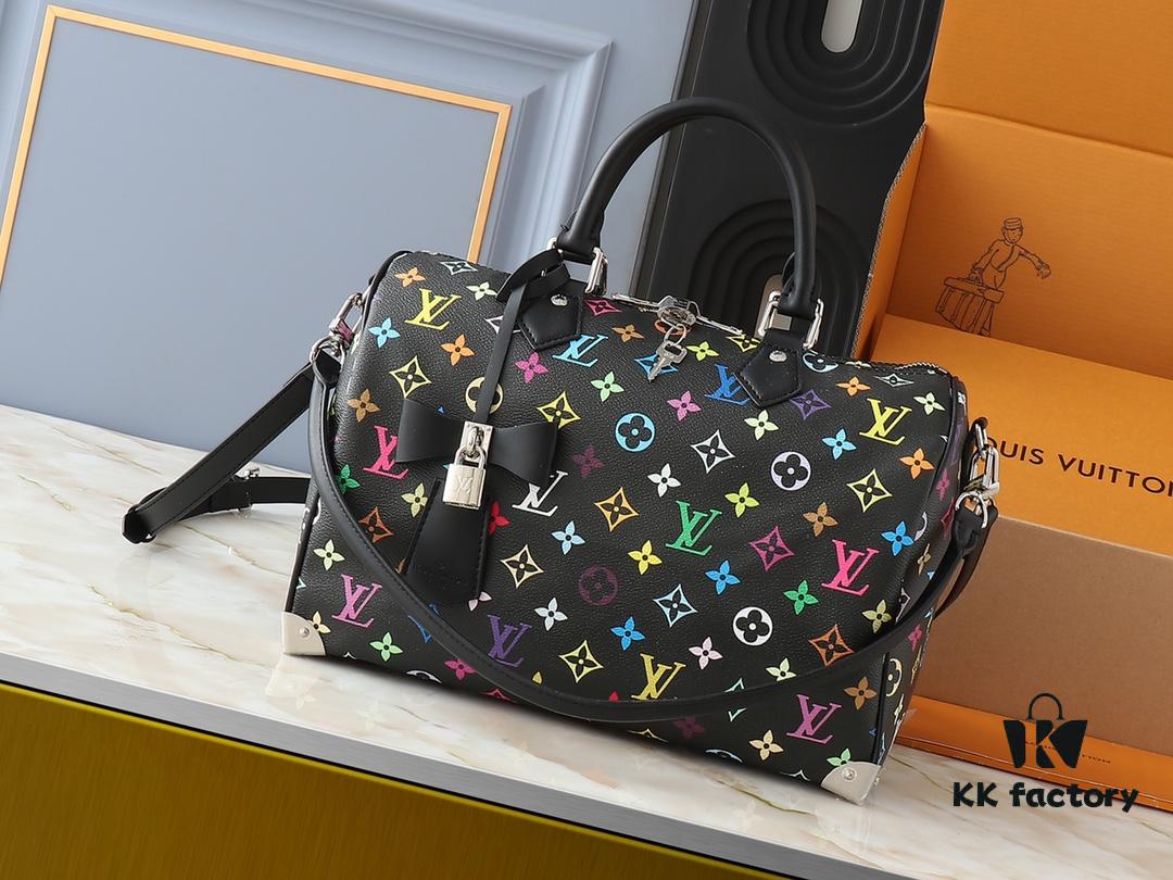 Upgraded Original M13805 M13257 M40391 LV x Murakami Collaboration Nano Speedy Handbag