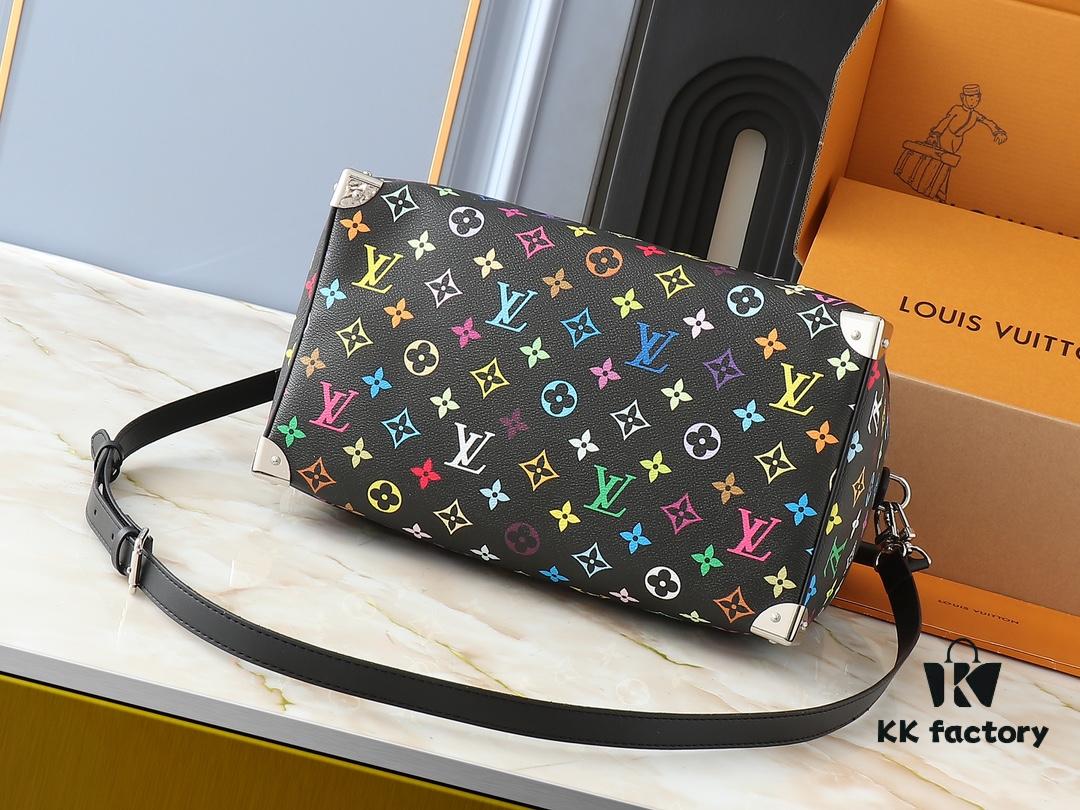 Upgraded Original M13805 M13257 M40391 LV x Murakami Collaboration Nano Speedy Handbag