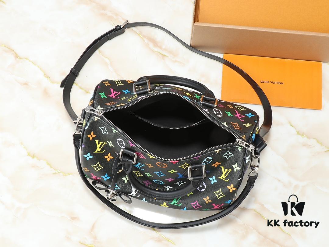Upgraded Original M13805 M13257 M40391 LV x Murakami Collaboration Nano Speedy Handbag